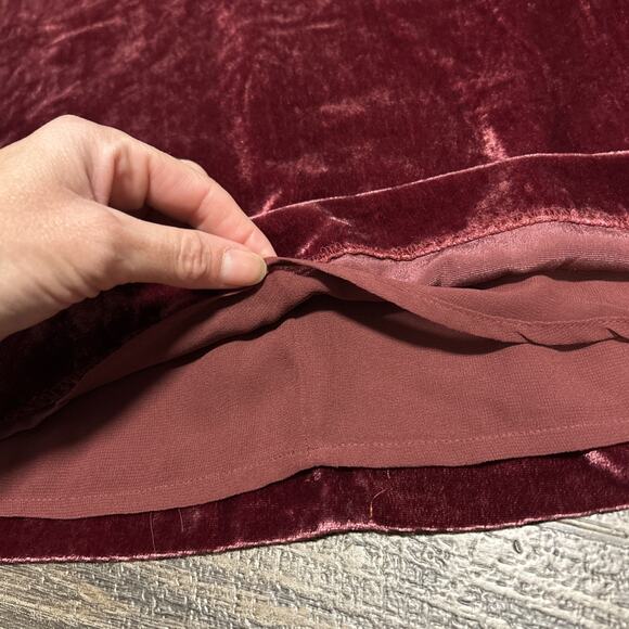 J Crew Womens Size 2 Velvet Sleeveless Tank Top Red Holiday Wine Preppy - Picture 2 of 6